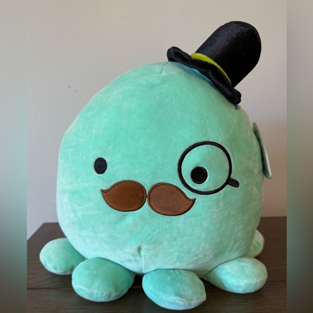 Squishmallows Zobey - Mint Green Octopus with Top Hat and Monocle